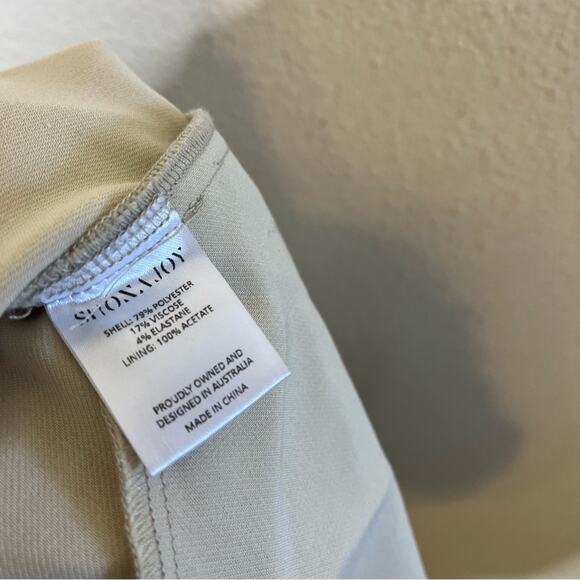 NWT Shona Joy Irena High Waisted Tailored Pant Bone Womens Size 10 - Picture 10 of 12